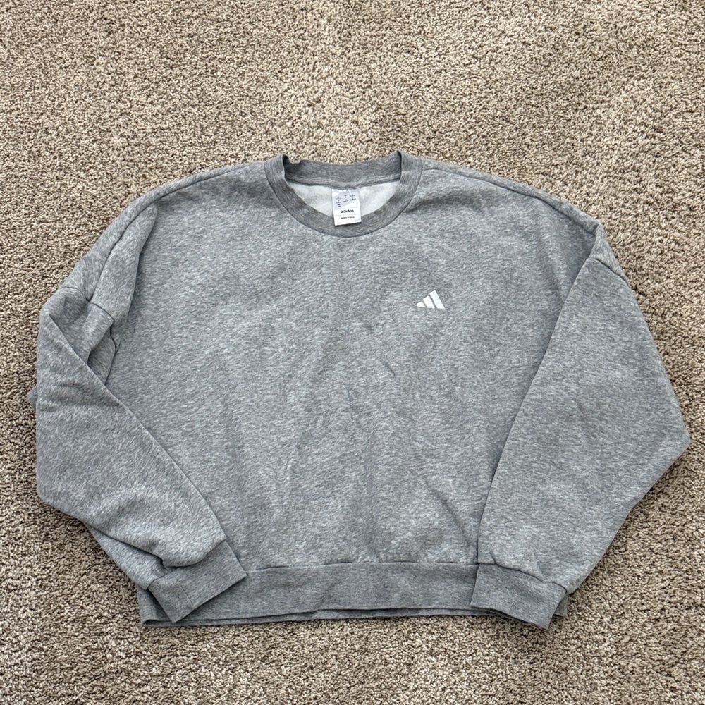 Adidas cropped crew neck sweatshirt